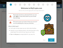 Tablet Screenshot of mycrypto.com
